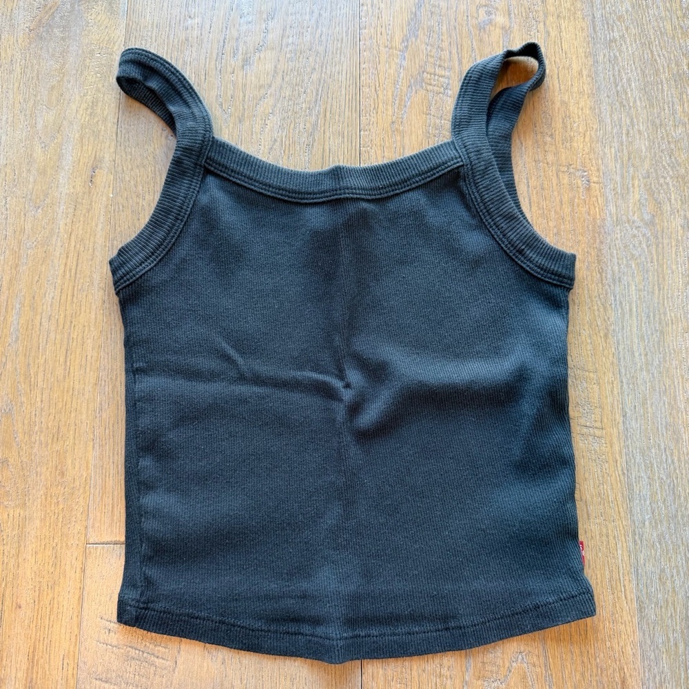 Levi's — Ribbed Tank Top — Black, XS